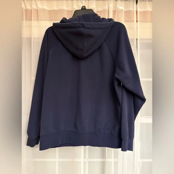 H&M Navy blue oversized zip up hoodie - Picture 2 of 3